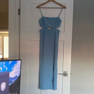 Hello Molly Sky Blue Backless Dress
